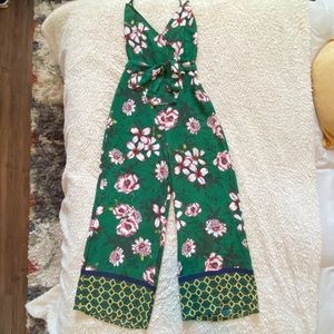 Green Floral Jumpsuit